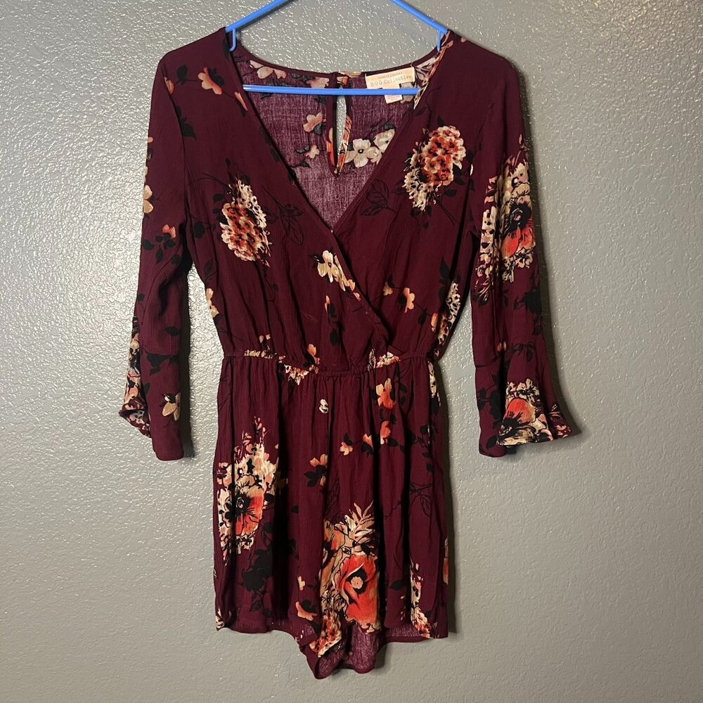 BOG Collection Floral Print Romper - Size S